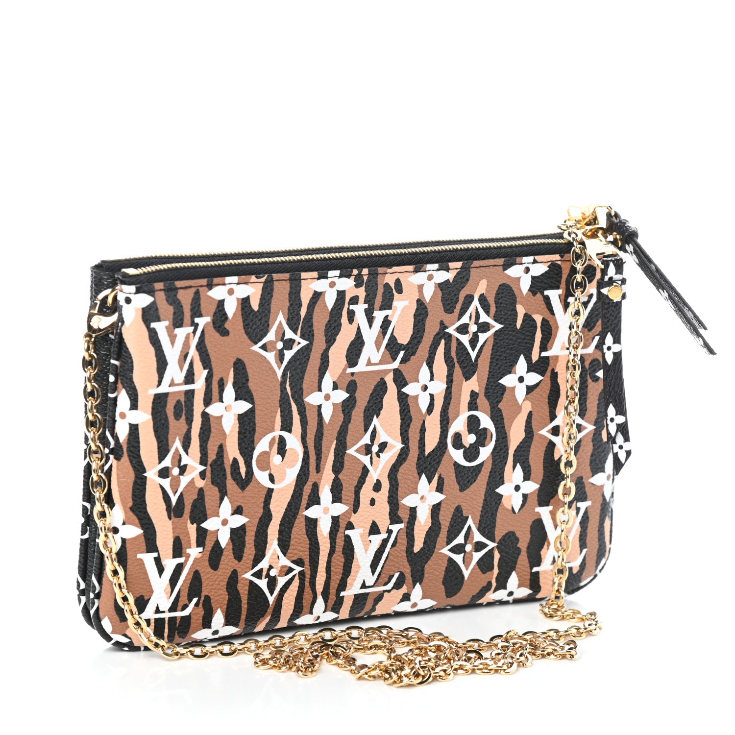 Louis Vuitton Monogram Giant Jungle Pochette Double Zip Black 3 of 10