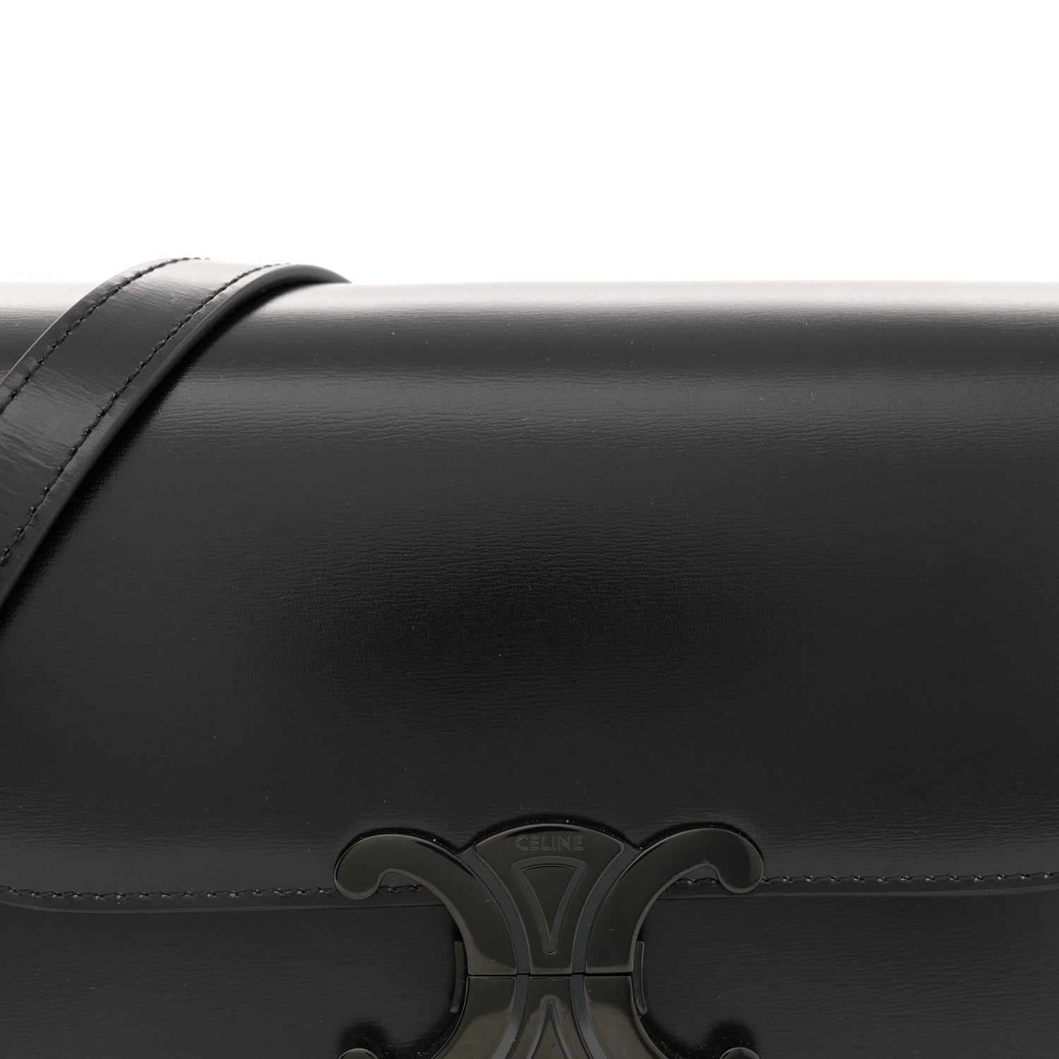 Celine Shiny Calfskin Teen Cuir Triomphe Black 7 of 9