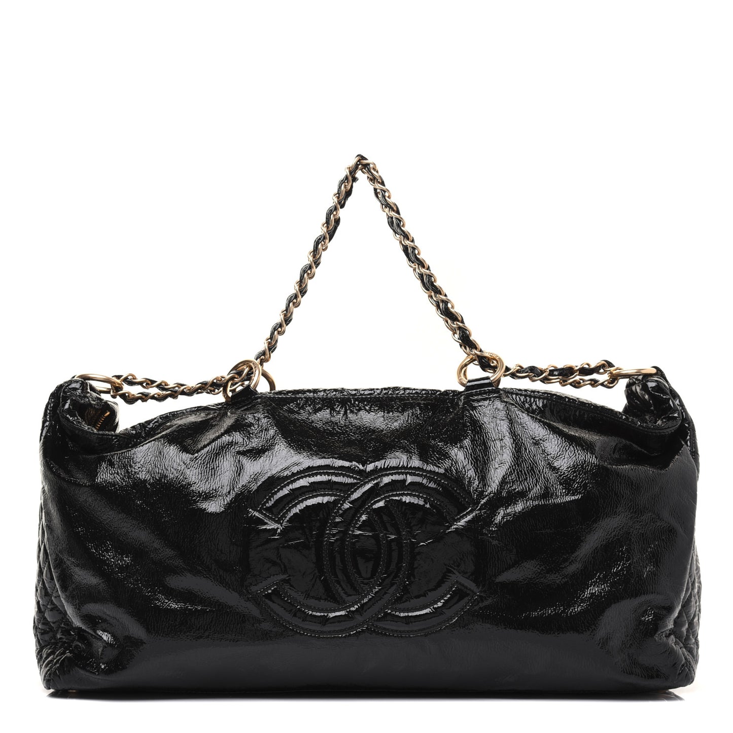 Vinyl Rock and Chain Bowler Black
