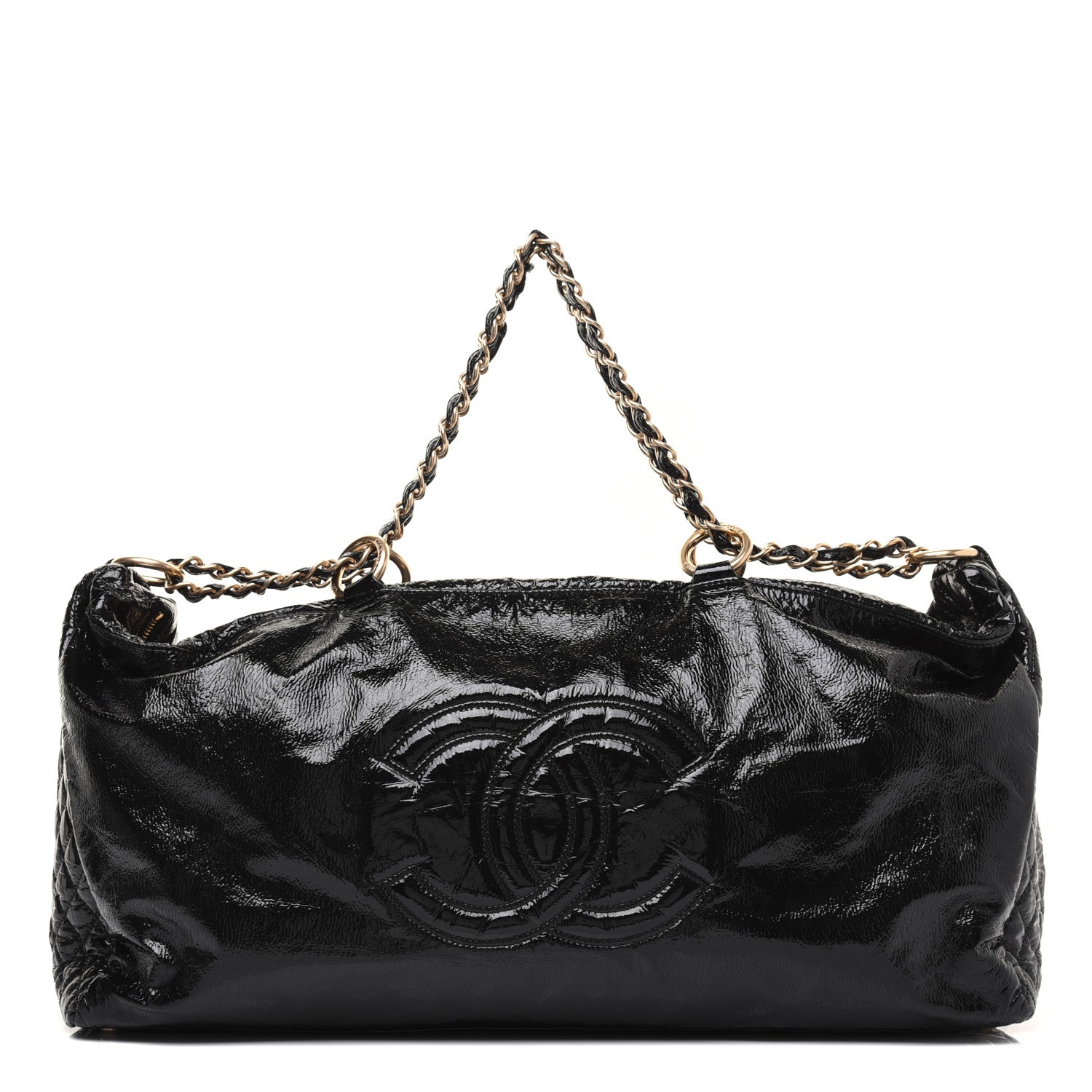 Chanel Vinyl Rock and Chain Bowler Black 1 of 21