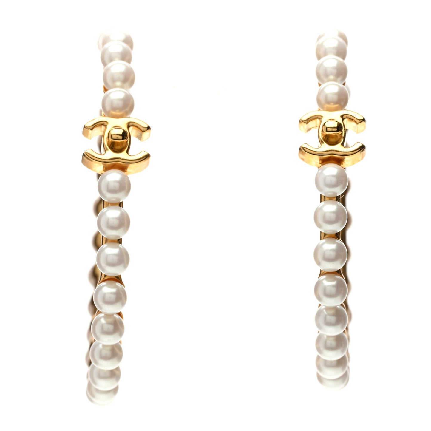 Pearl CC More Is More Hoop Earrings Gold