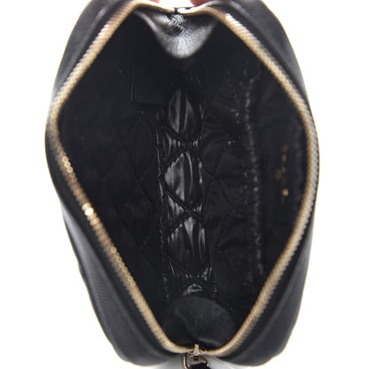 Chanel Caviar Quilted Small Curvy Pouch Cosmetic Case Black 13 of 16