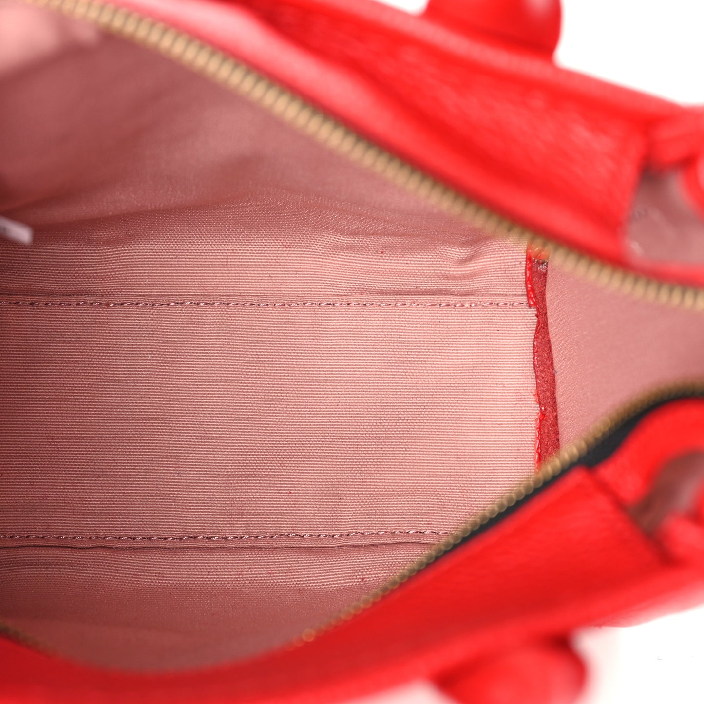 Grained Calfskin Micro The Tote Bag True Red