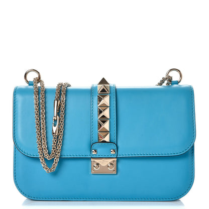 Valentino Garavani Vitello Medium Glam Lock Rockstud Flap Parrot 1 of 9