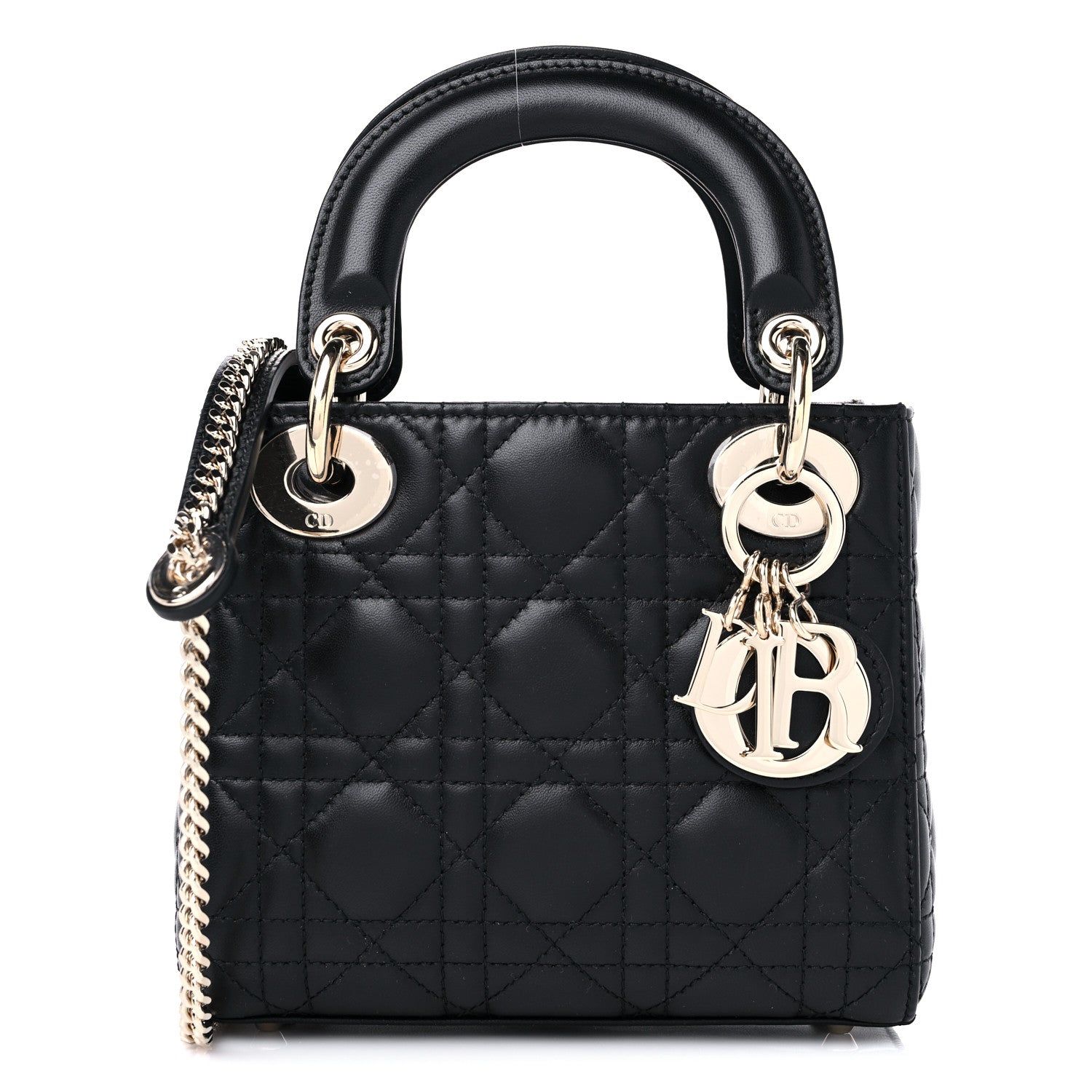 Christian Dior Lambskin Cannage Mini Lady Dior Black 1 of 10