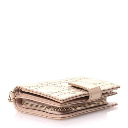 Christian Dior Patent Cannage Lady Dior Eden Wallet  Beige 4 of 7