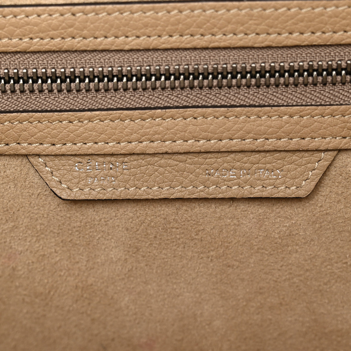 Drummed Calfskin Mini Luggage Dune
