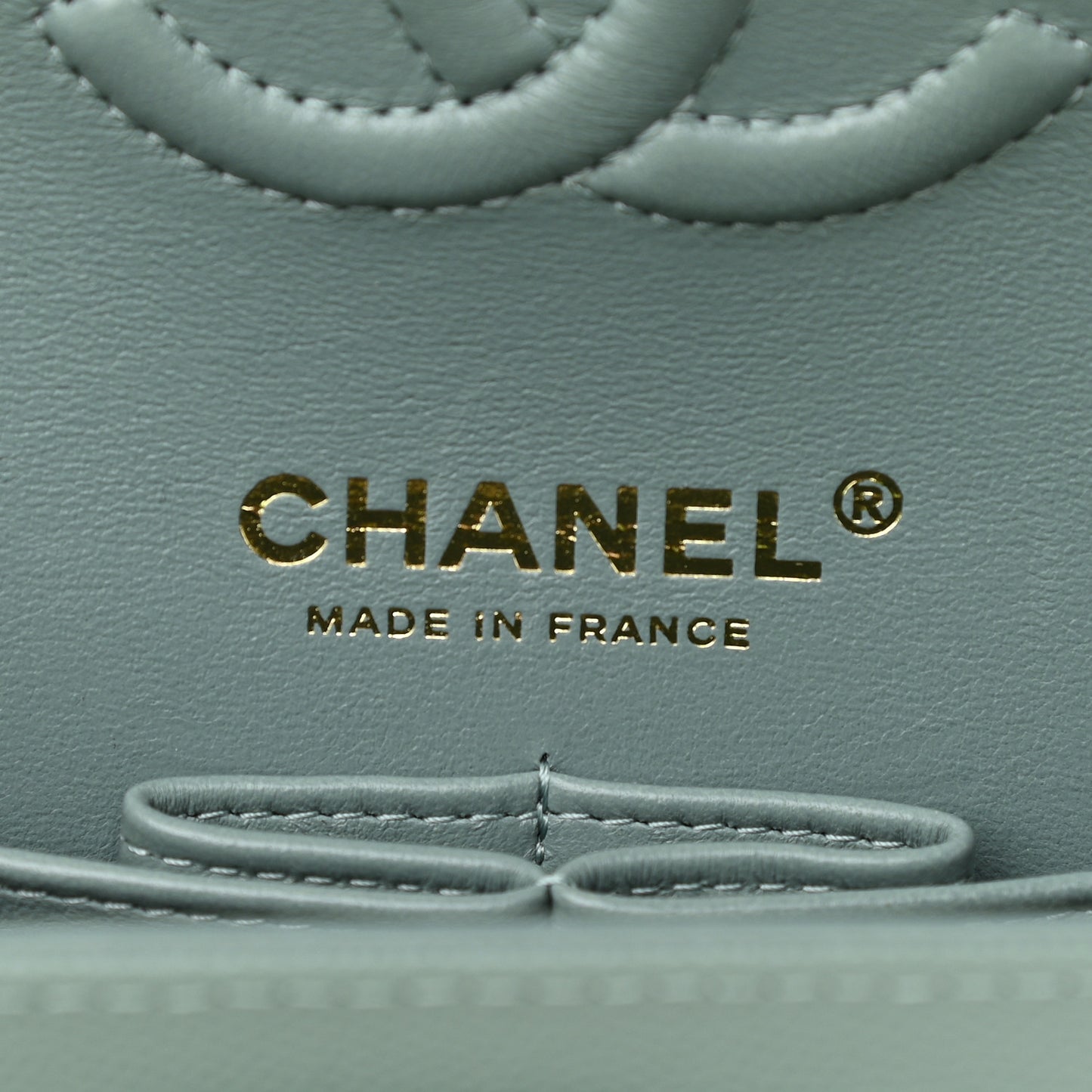 Caviar Quilted Small Double Flap Light Blue