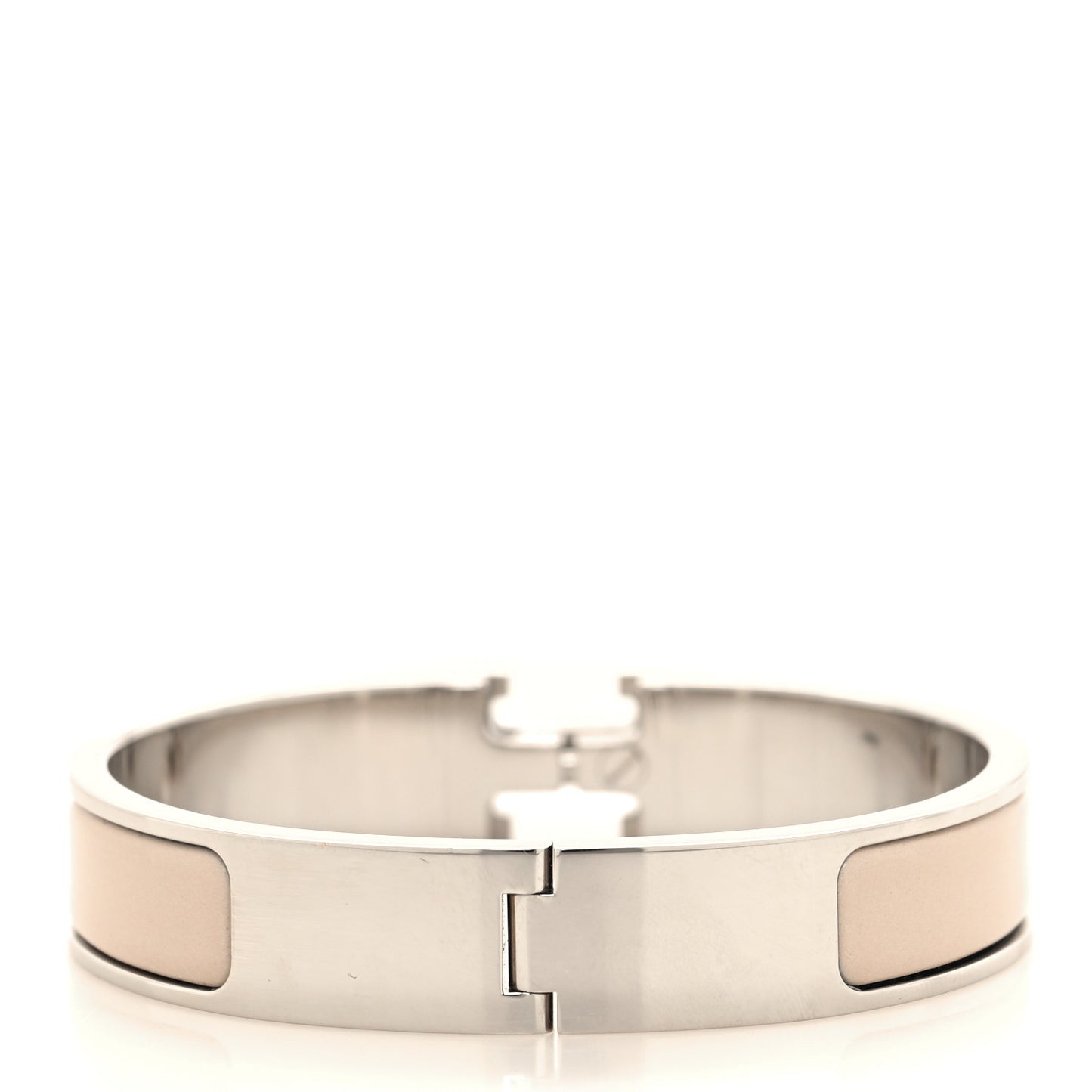 Enamel Narrow Clic Clac H Bracelet GM Marron Glace
