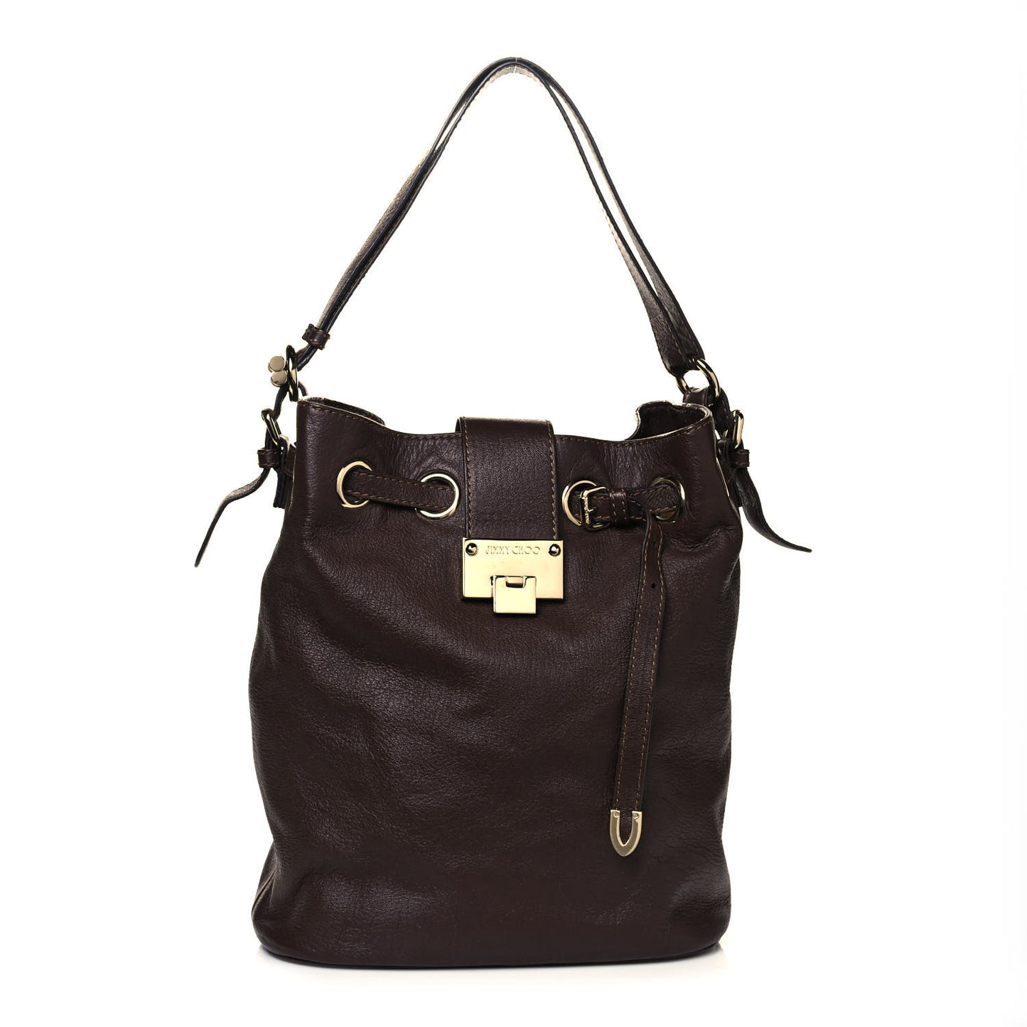Calfskin Ramona Bucket Bag Brown