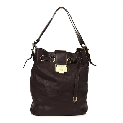 Jimmy Choo Calfskin Ramona Bucket Bag Brown 1 of 14