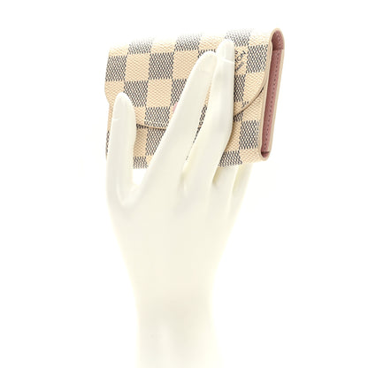Louis Vuitton Damier Azur Rosalie Coin Purse Rose Ballerine 2 of 7