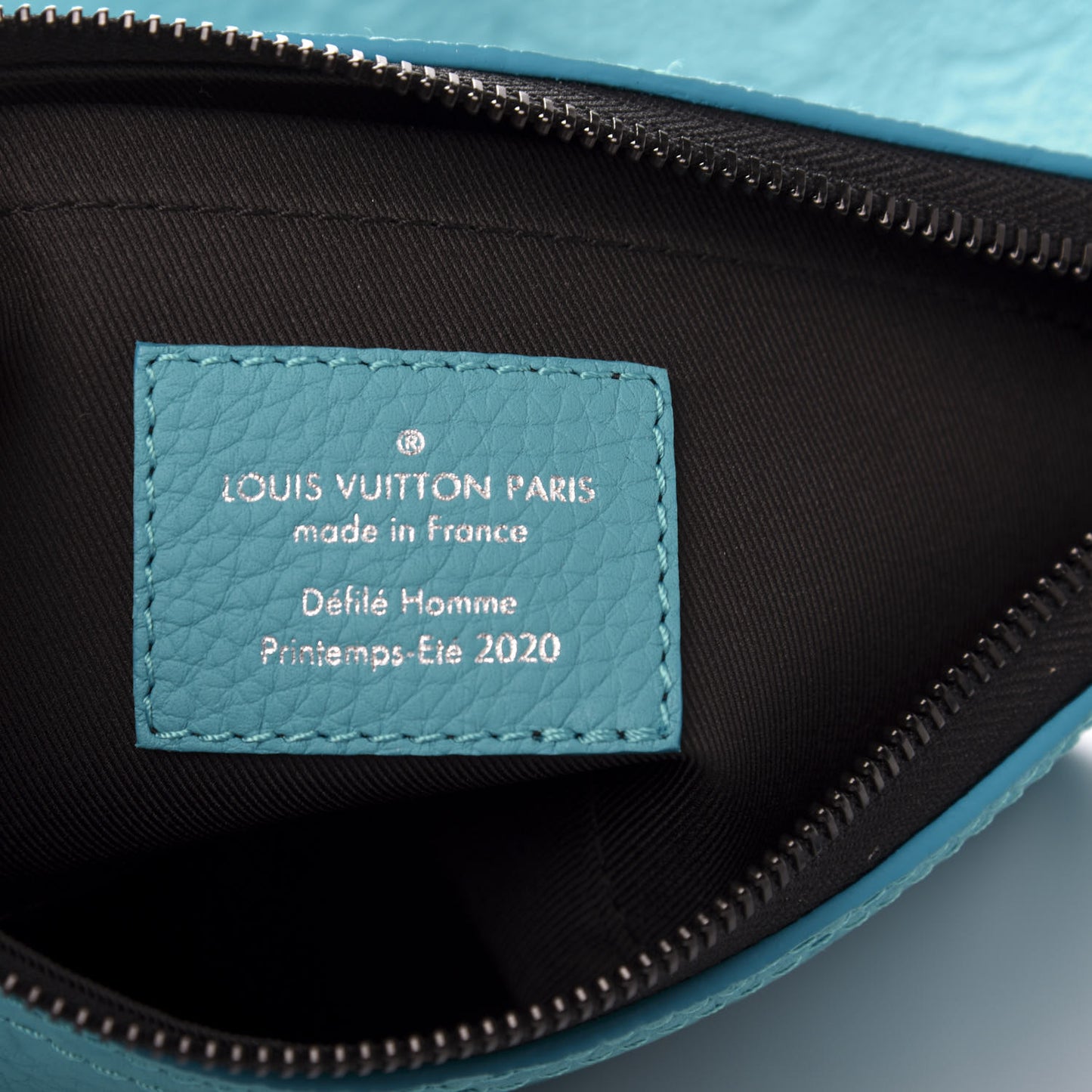 Taurillon Monogram Triangle Messenger Turquoise