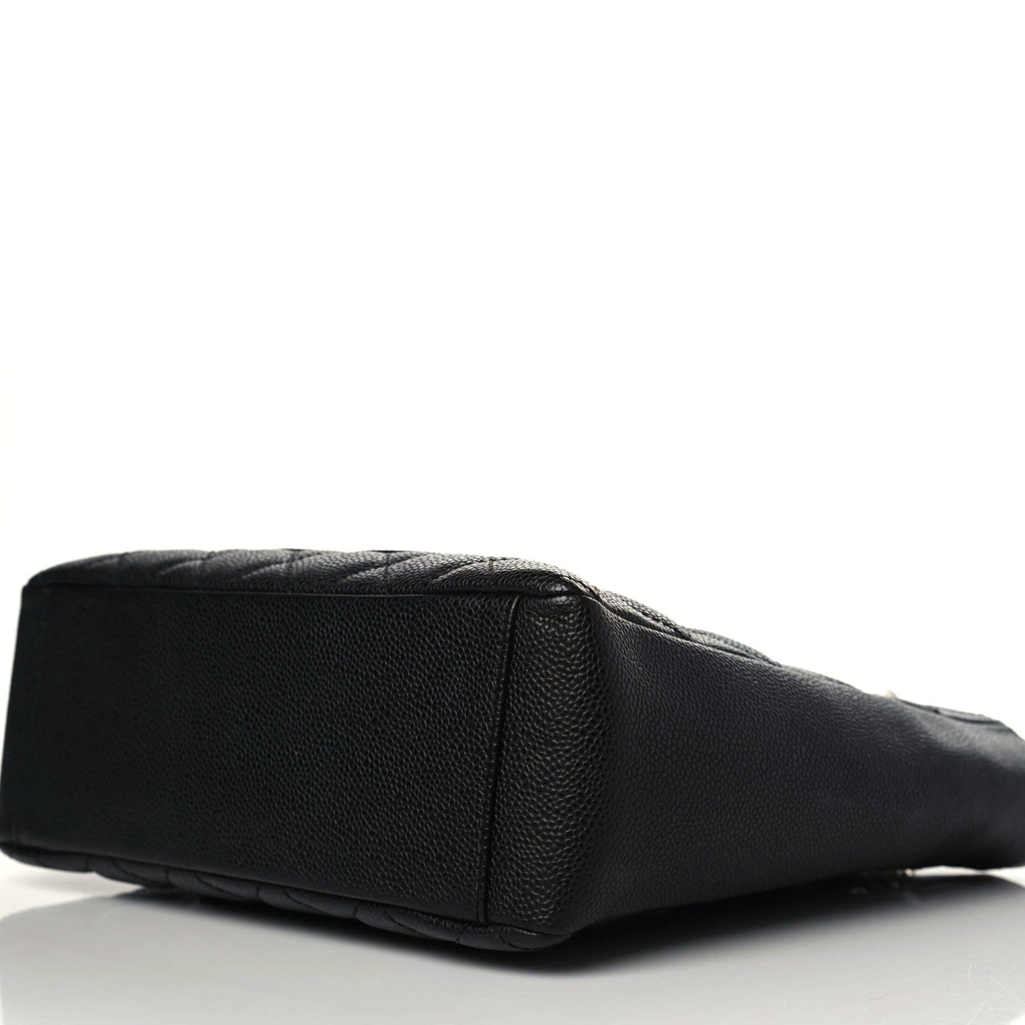 Caviar Quilted Petit Shopping Tote PST Black