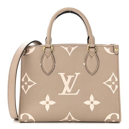 Louis Vuitton Empreinte Monogram Giant Onthego PM Tourterelle Creme 1 of 9