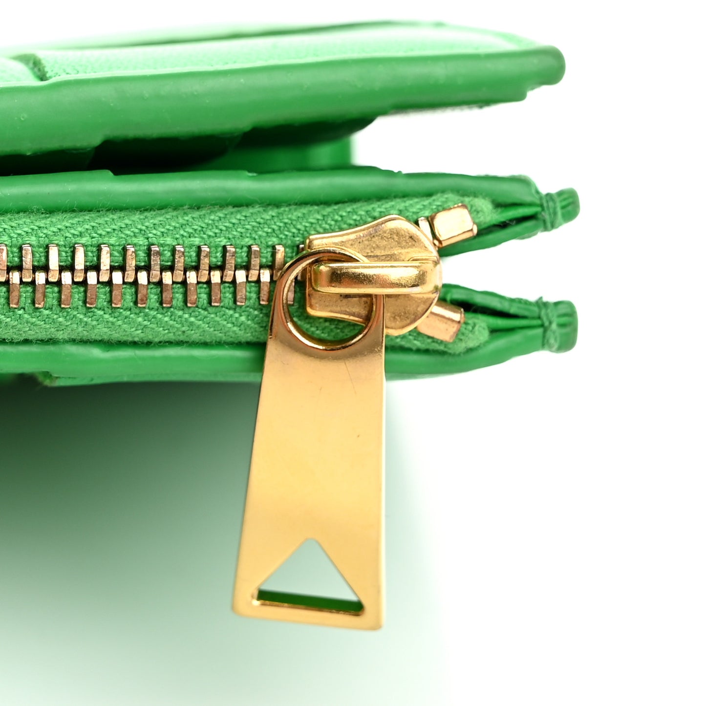 Nappa Maxi Intrecciato Zip Card Holder Parakeet