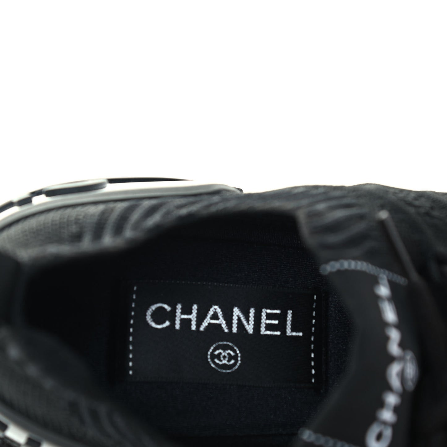 Fabric Logo Sneakers 38 Black