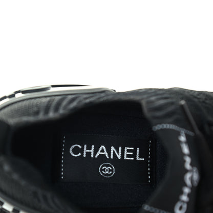 Chanel Fabric Logo Sneakers 38 Black 11 of 17