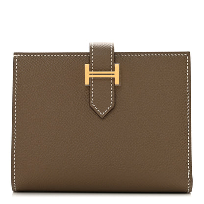 Hermes Epsom Bearn Compact Wallet Etoupe 1 of 8