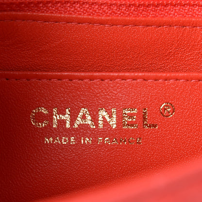 Chanel Lambskin Quilted Mini Rectangular Flap Red 6 of 10