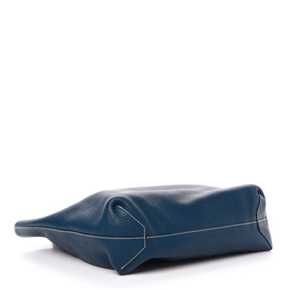 Hermes Taurillon Clemence Double Sens 36 Reversible Tote Ciel Bleu Saphir 11 of 15