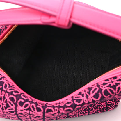Loewe Jacquard Anagram Calfskin Small Cubi Bag Pink 5 of 8