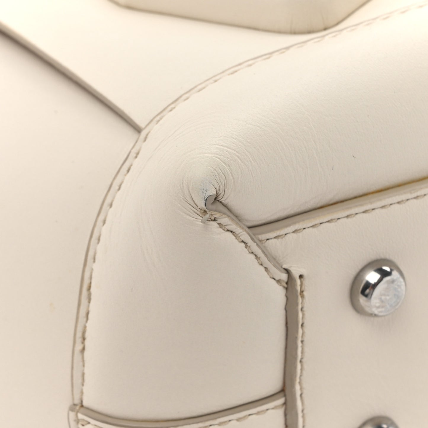 French Calfskin Maxi Intrecciato Small Arco Bianco