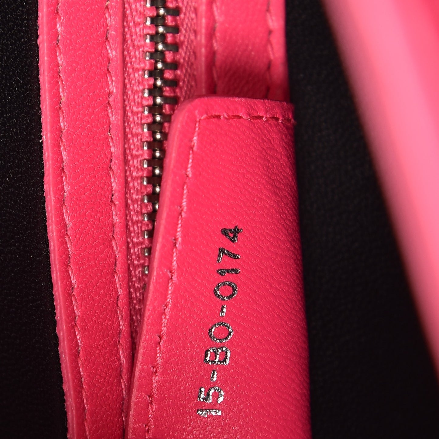 Lambskin Cannage Large Tri-Color Lady Dior Fuchsia Anemone Black