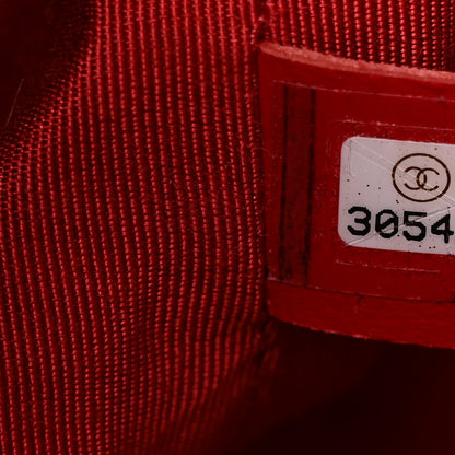 Chanel Caviar Suede Quilted Drawstring Bucket Bag Dark Red 7 of 11