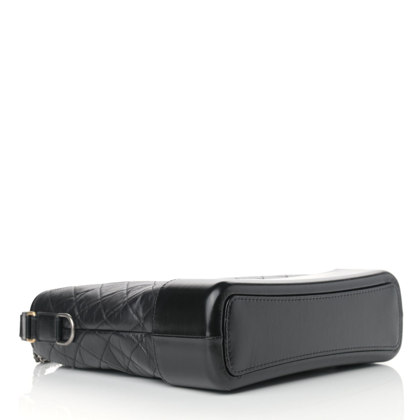 Aged Calfskin Quilted Large Gabrielle Hobo Black