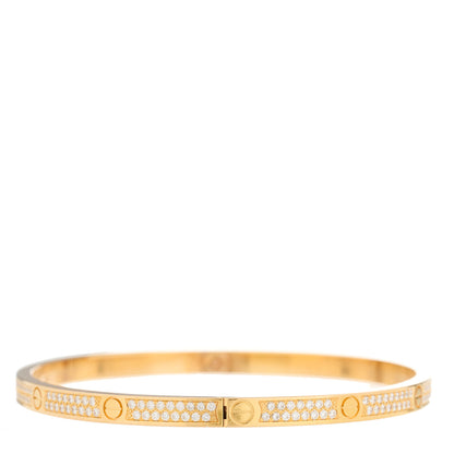 Cartier 18K Pink Gold Diamond Small LOVE Paved Bracelet 18 2 of 6