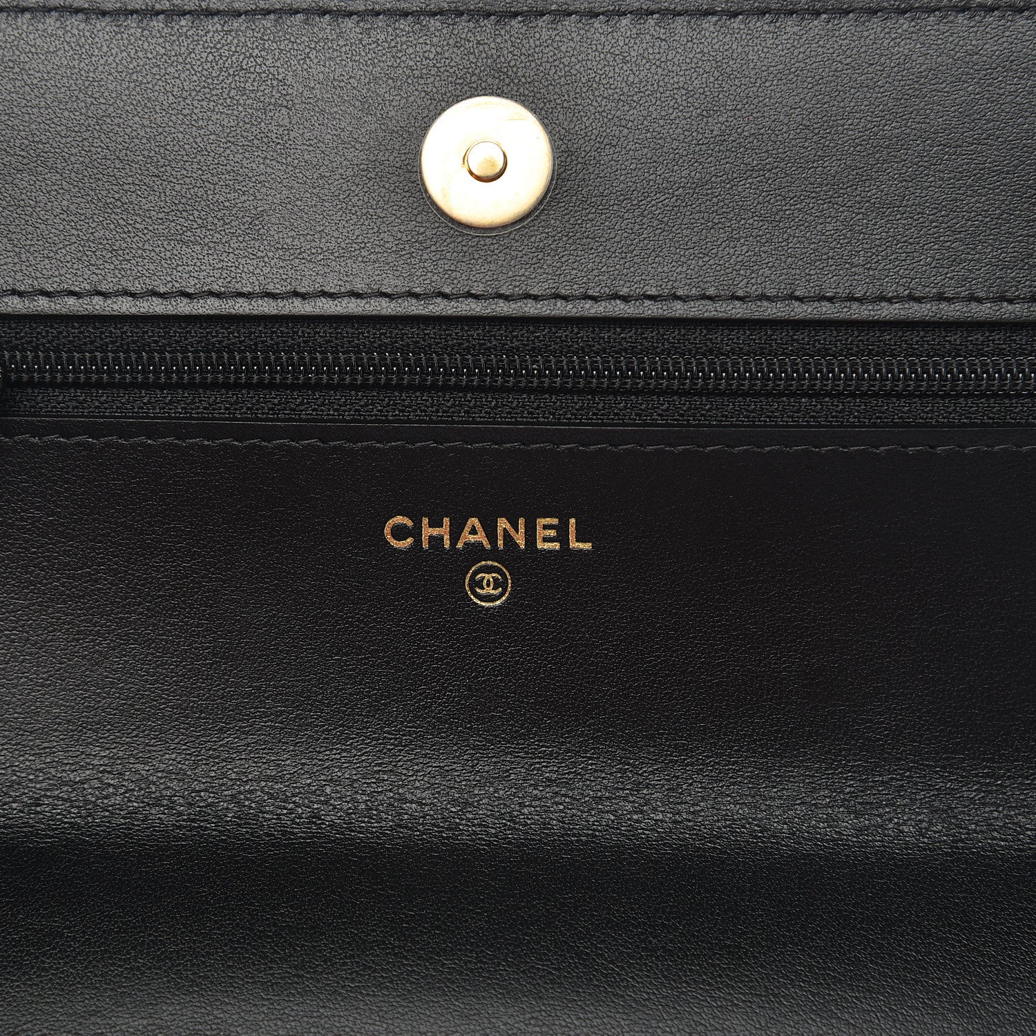 Chanel Goatskin Quilted 19 Wallet On Chain WOC Black 6 of 12