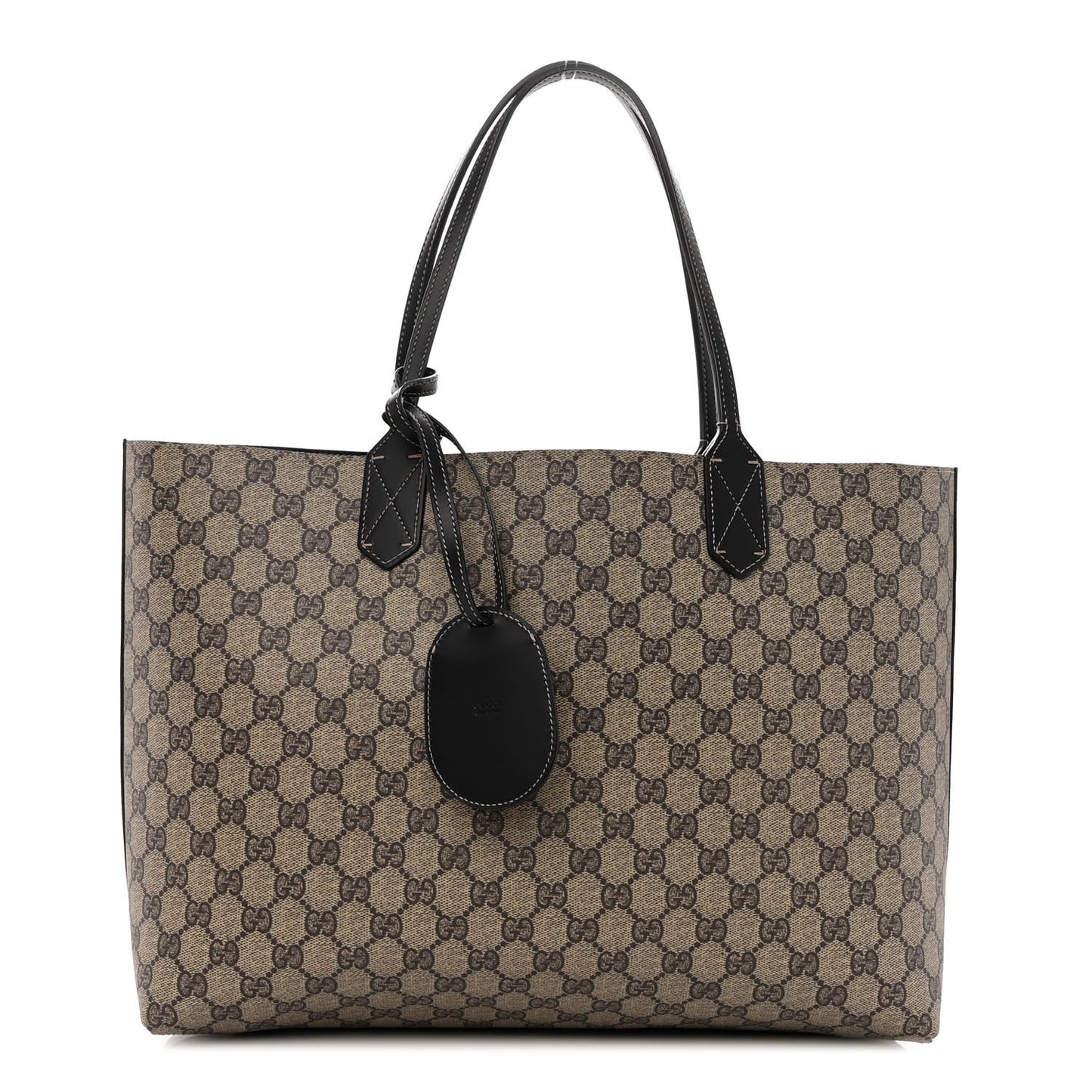 Calfskin GG Supreme Monogram Medium Reversible Tote Black