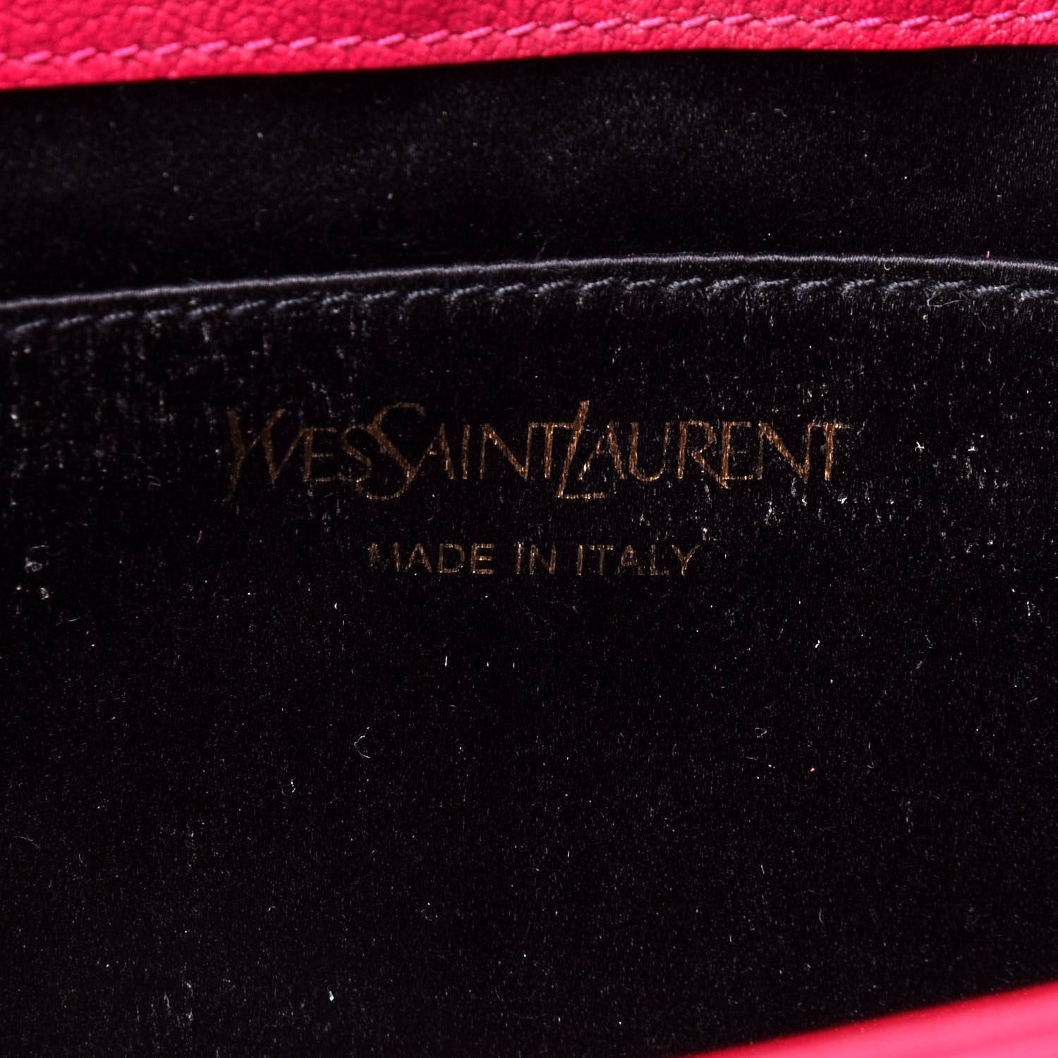 Saint Laurent Calfskin Monogram Large Belle De Jour Clutch Lipstick Fuchsia 5 of 10