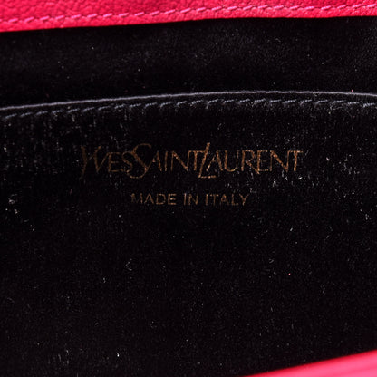 Saint Laurent Calfskin Monogram Large Belle De Jour Clutch Lipstick Fuchsia 5 of 10
