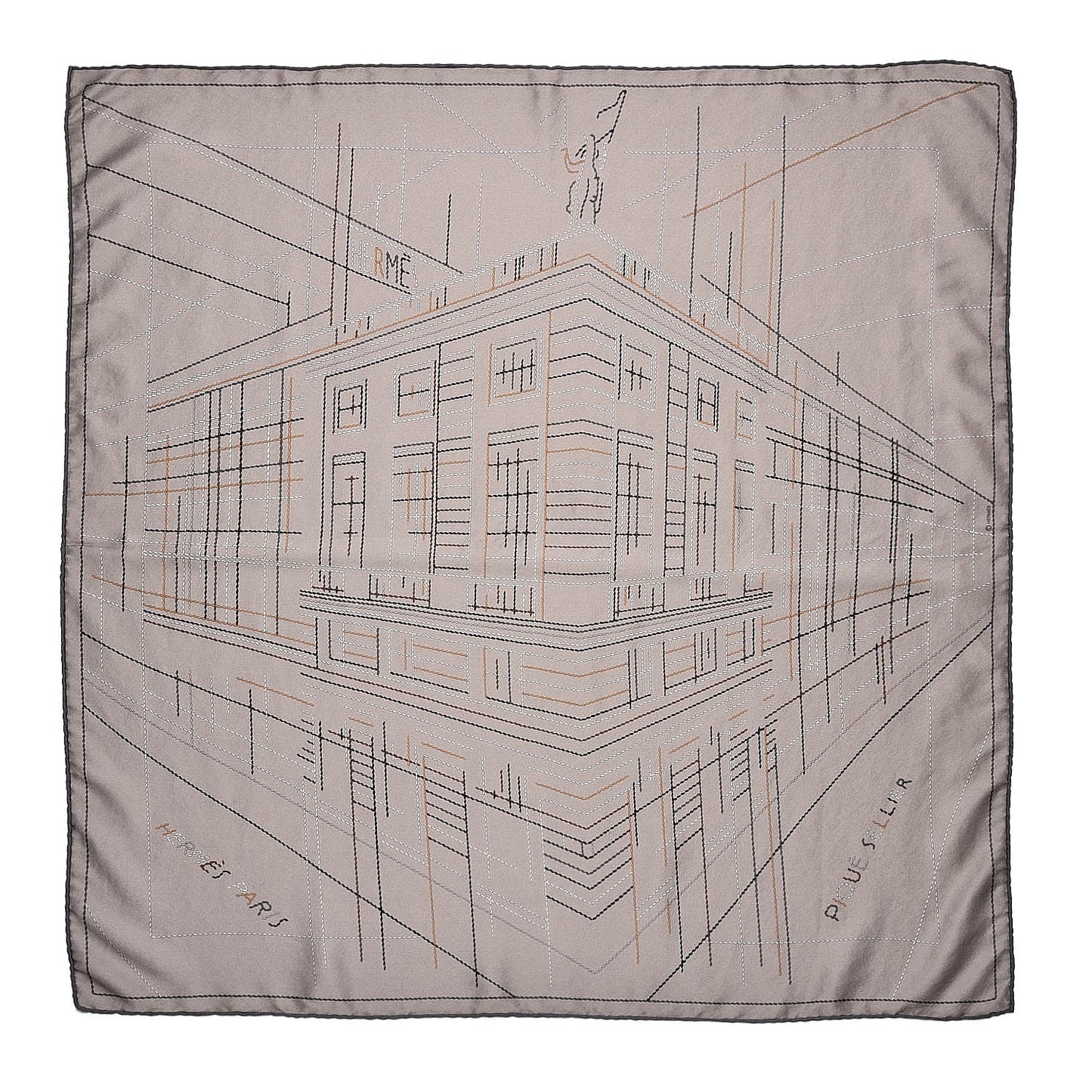 Silk Pique Sellier Scarf 70
