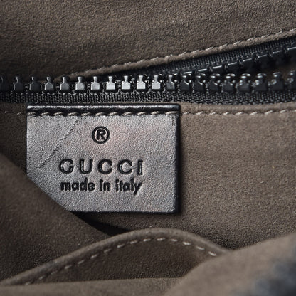 Gucci GG Supreme Monogram Flat Messenger Bag Black 7 of 10