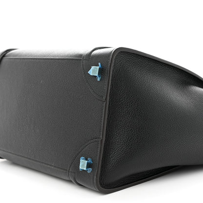 Celine Drummed Calfskin Mini Luggage Black 10 of 13