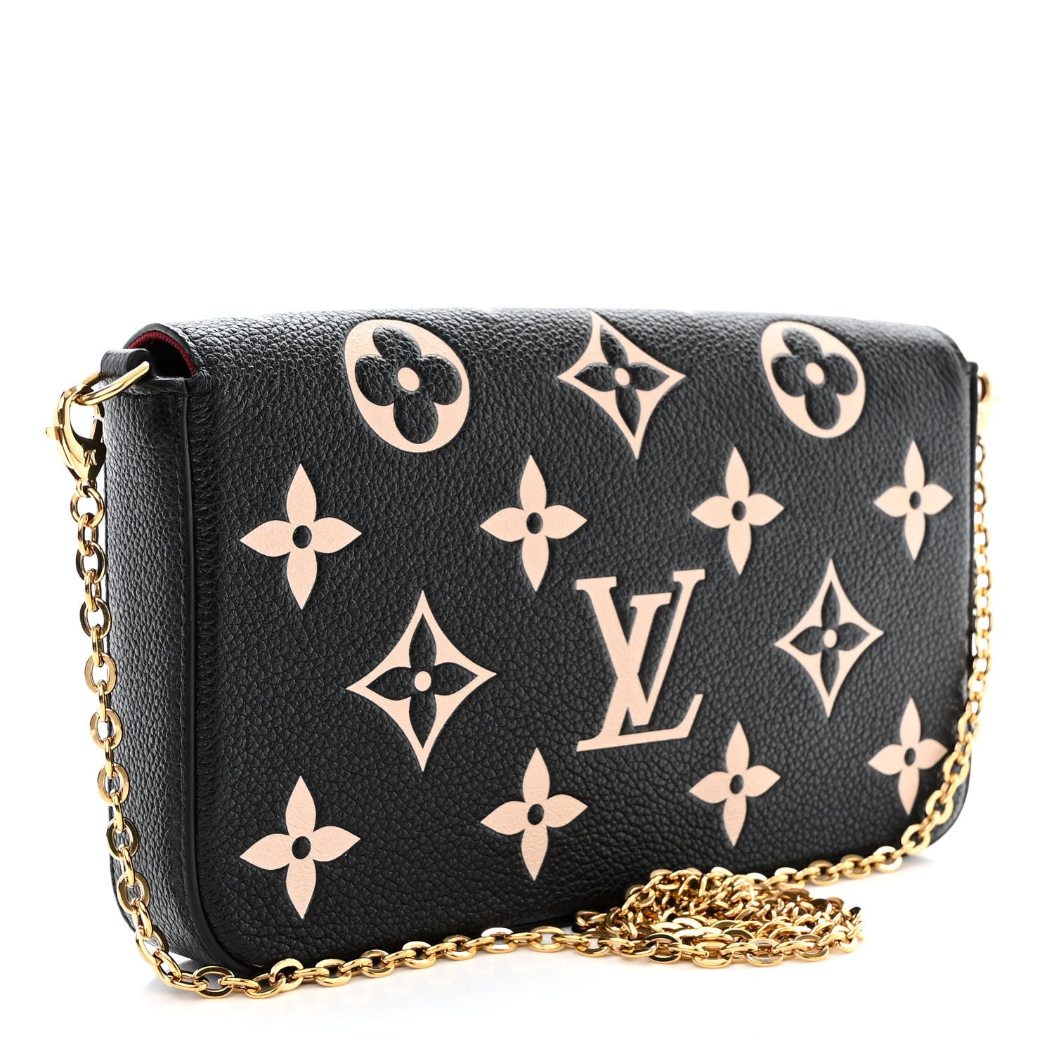 Louis Vuitton Empreinte Monogram Giant Felicie Pochette Black Beige 3 of 10