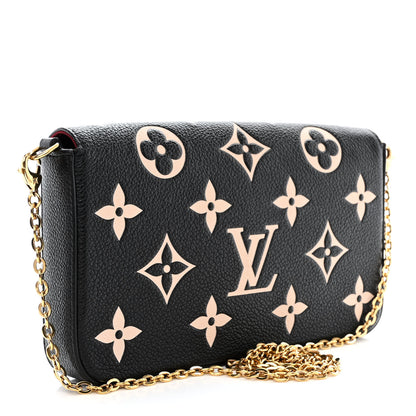 Louis Vuitton Empreinte Monogram Giant Felicie Pochette Black Beige 3 of 10