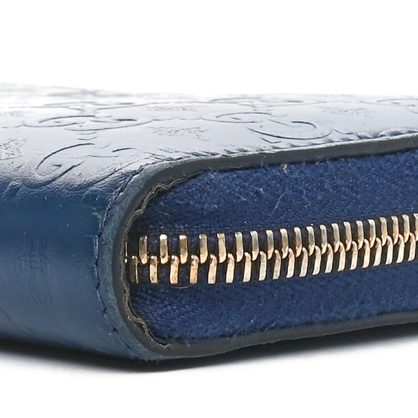 Guccissima Zip Around Wallet Blue