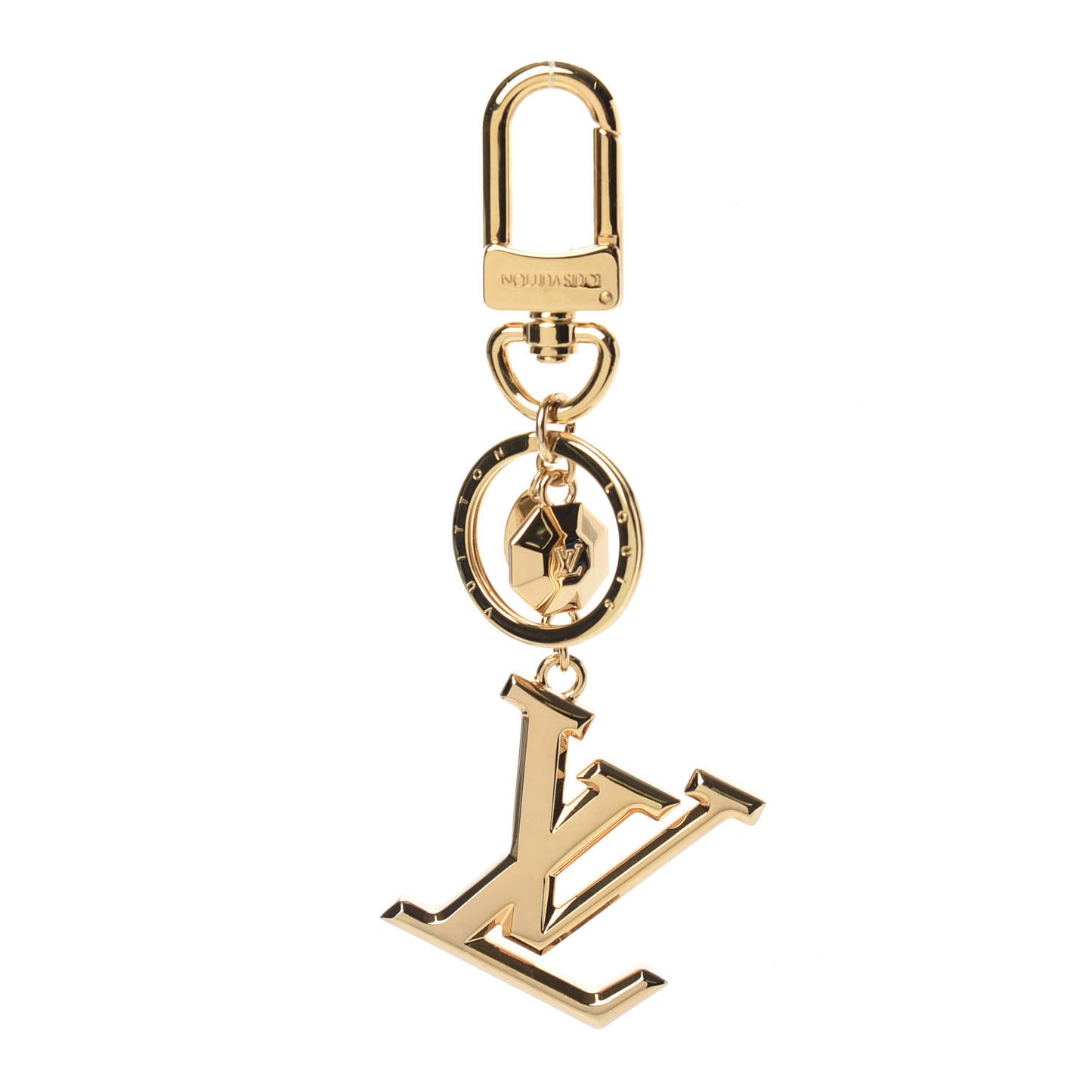 LV Facettes Bag Charm Key Holder Gold