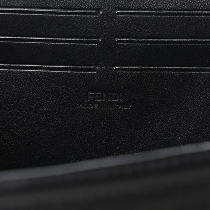 Fendi Recycled Fabric Jacquard Vitello King FF 1974 Baguette Soft Trunk Phone Pouch Brown 6 of 9