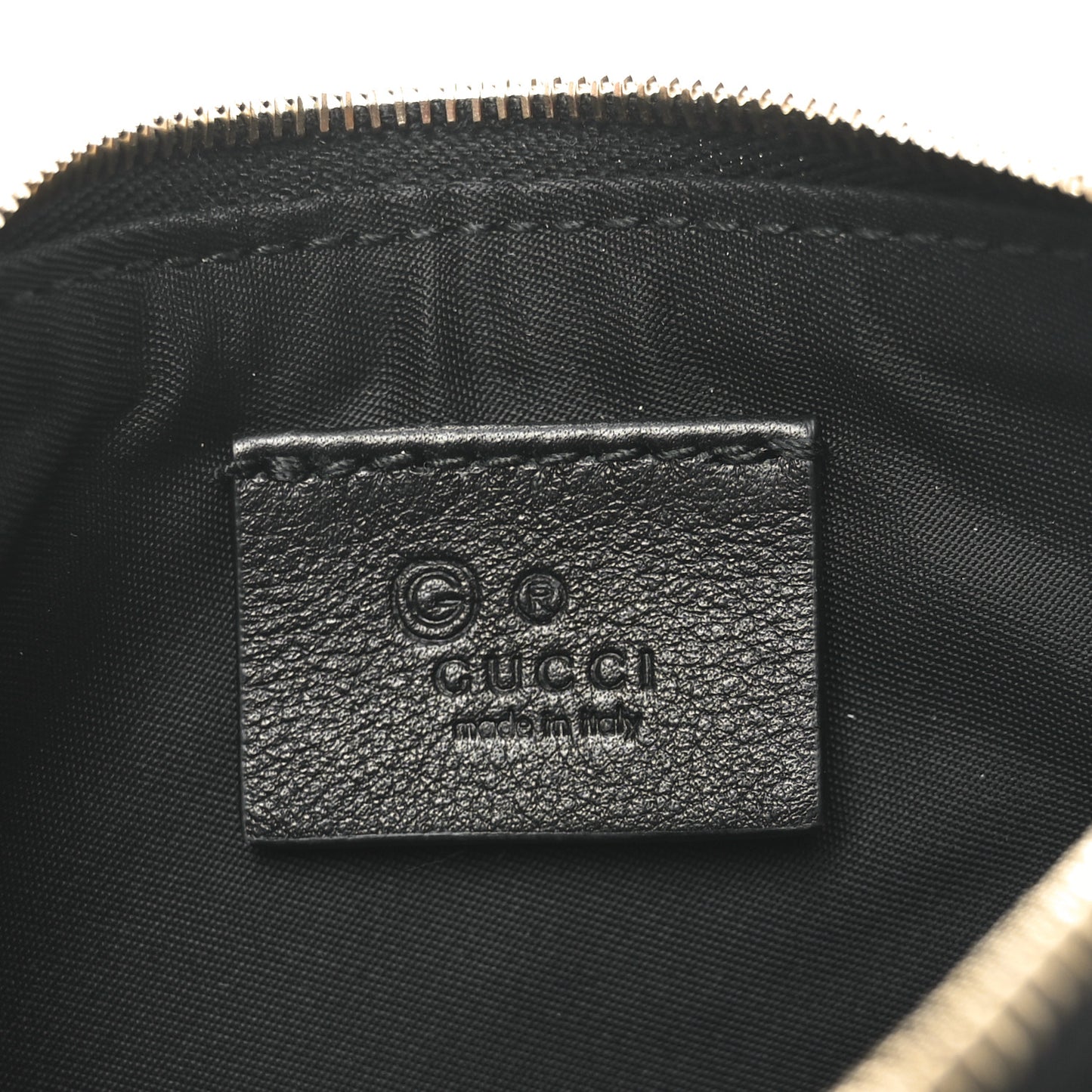 Microguccissima Key Ring Coin Case Black