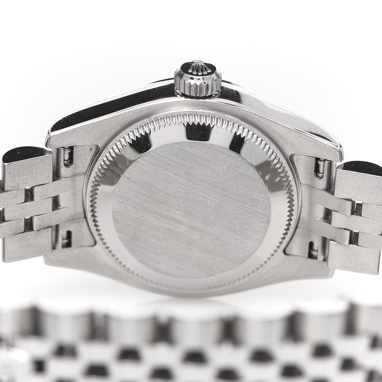 Rolex Stainless Steel 18K White Gold 26mm Oyster Perpetual Datejust Watch Black Roman 179174 5 of 6