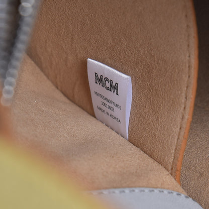 MCM Grained Calfskin Mini Milla Tote Custard Yellow 6 of 9