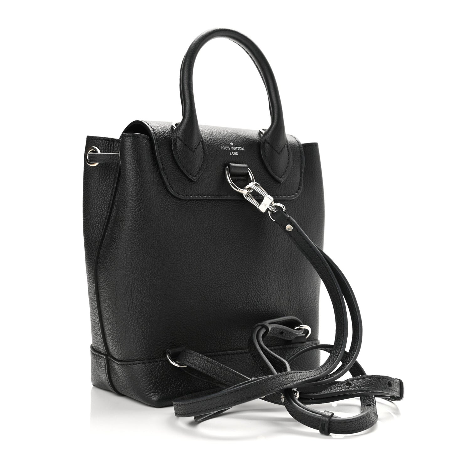 Calfskin Lockme Mini Backpack Black