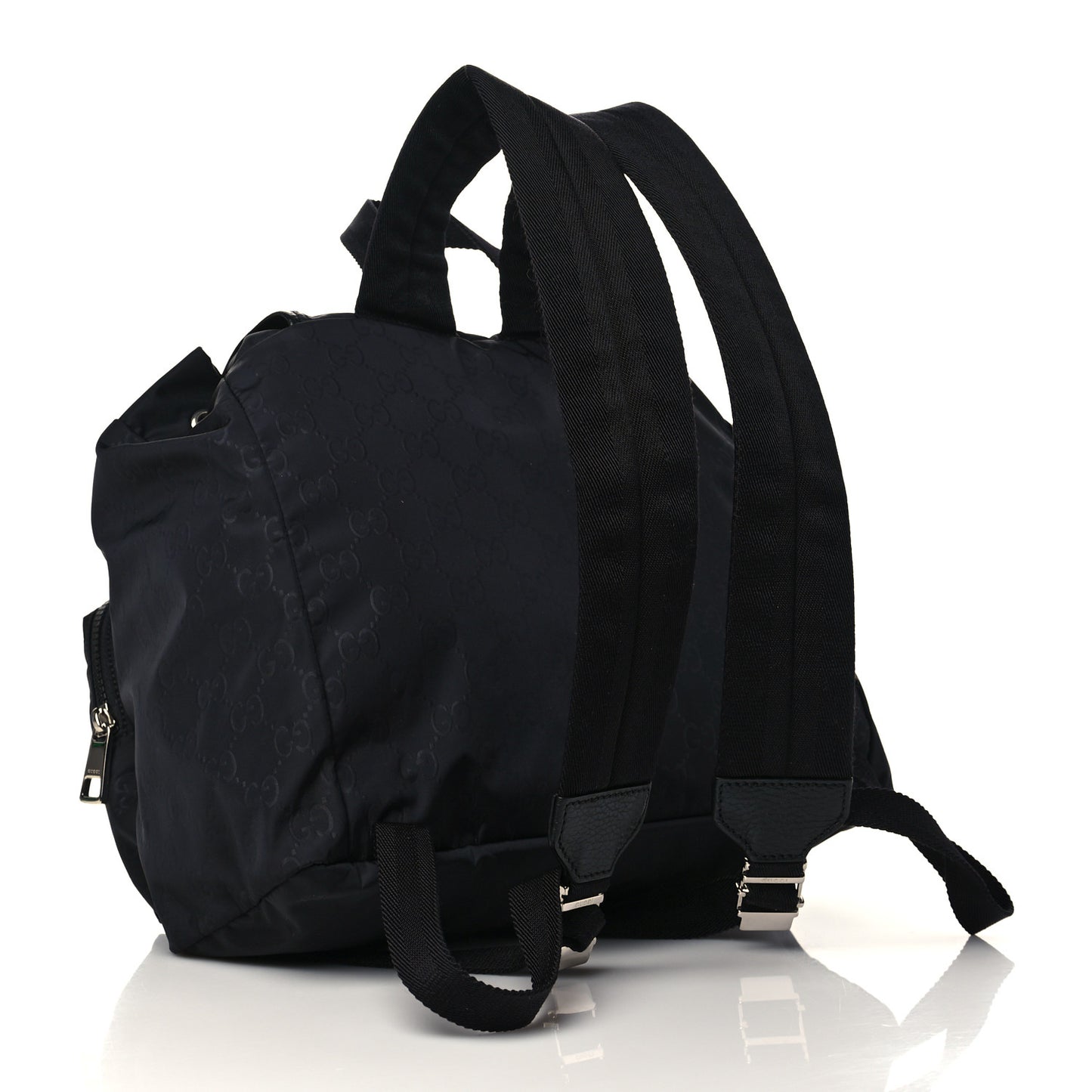 Nylon Monogram Medium Light Single Buckle Backpack Black