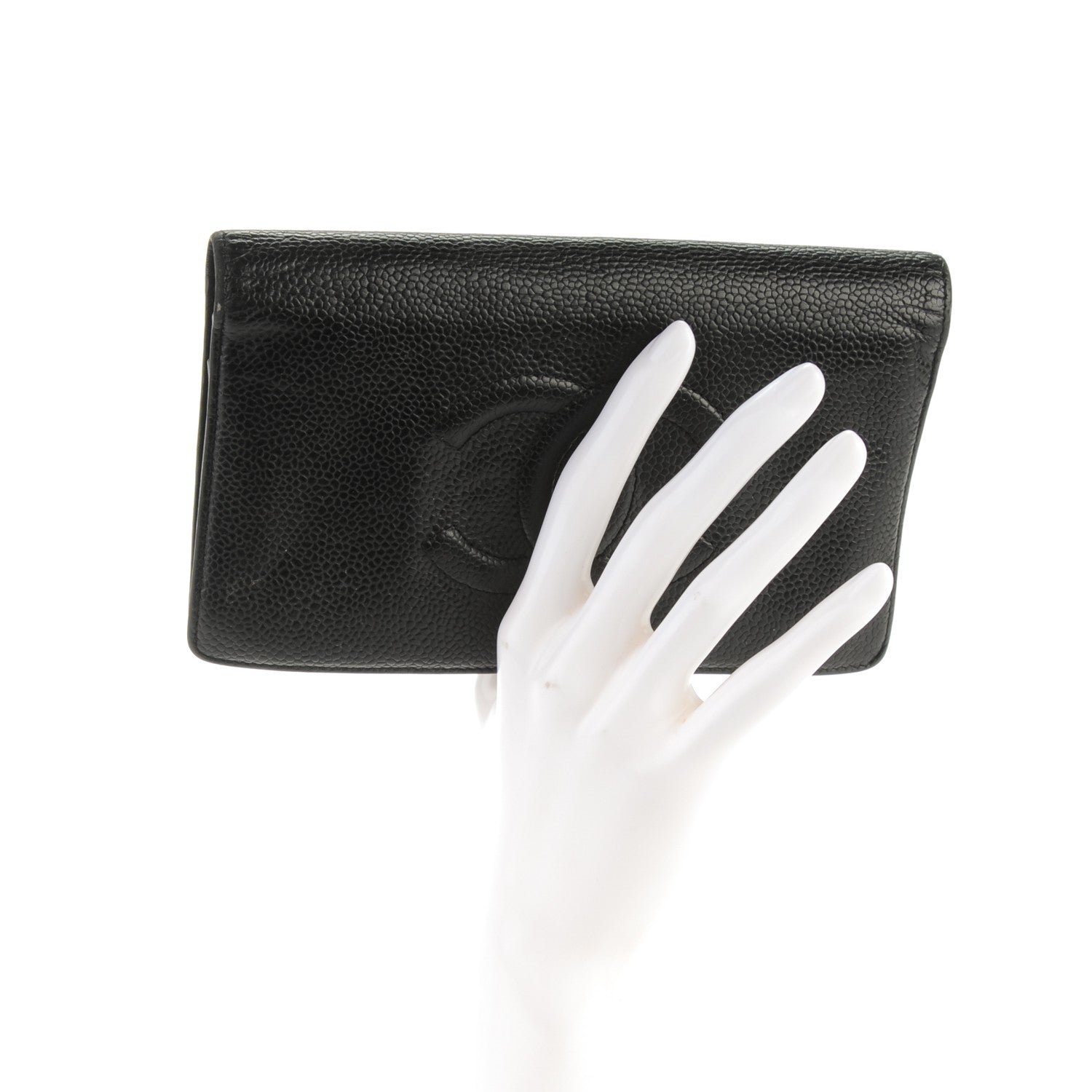 Chanel Caviar Timeless CC Yen Wallet Black 2 of 10