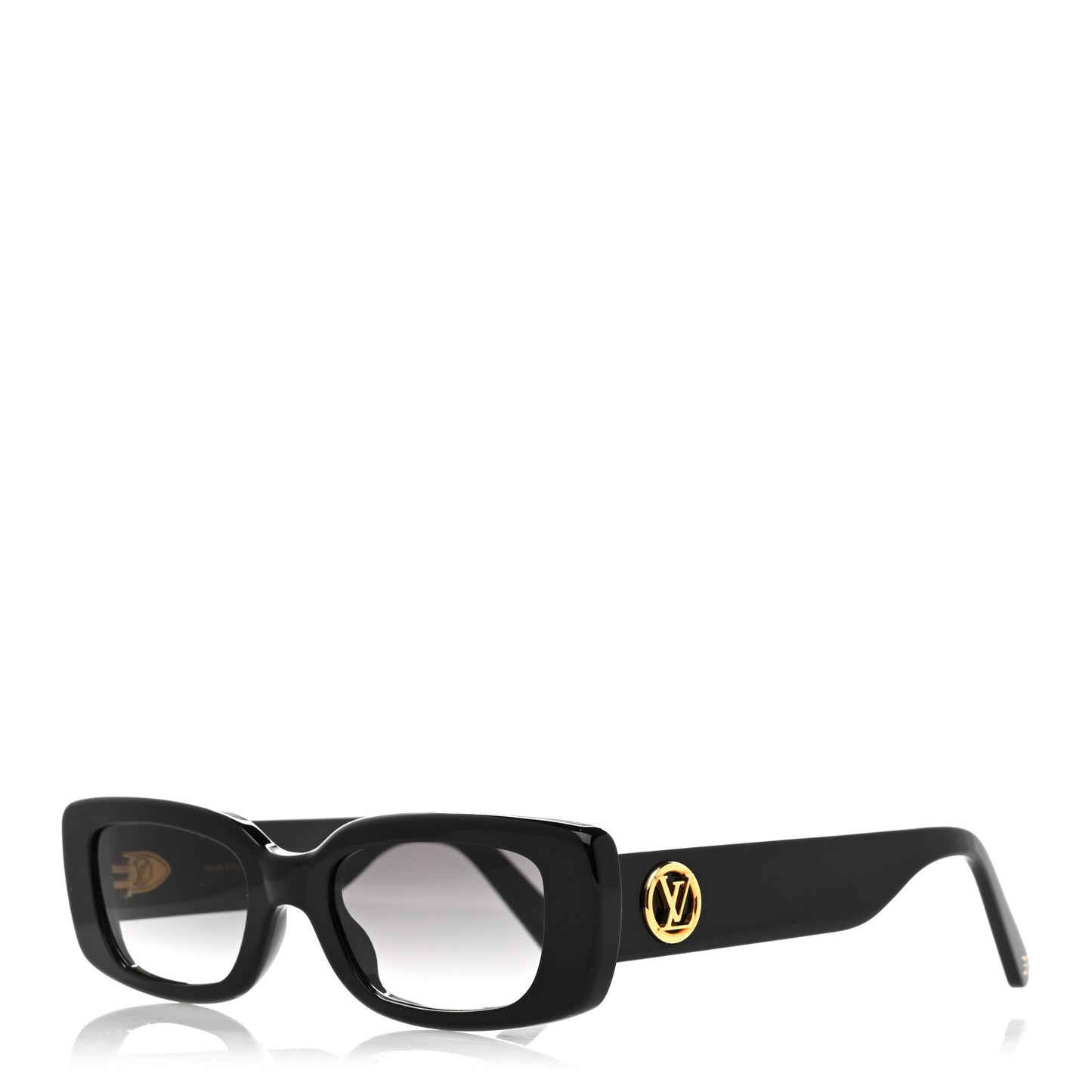 Acetate LV Circle Cat Eye Sunglasses Z2109W Black